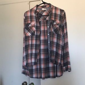 Roxy plaid button up